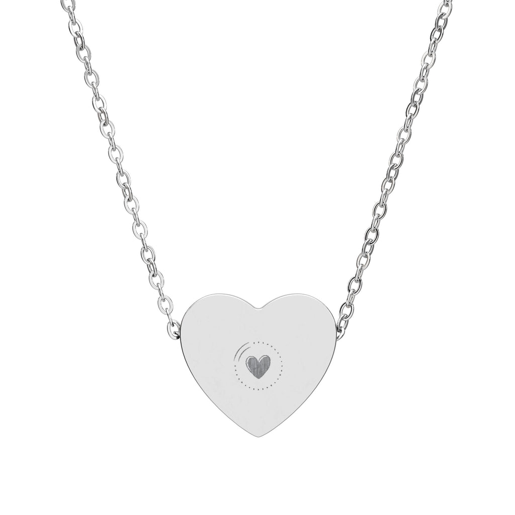 Pearlvy Gravierbare Herzkette — Personalisierter Anhänger aus 925er Silber