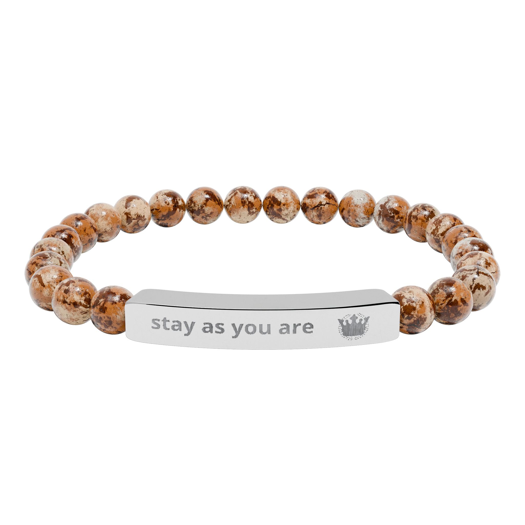 Pearlvy Graviertes Naturstein Stretcharmband – Personalisiertes Geschenk