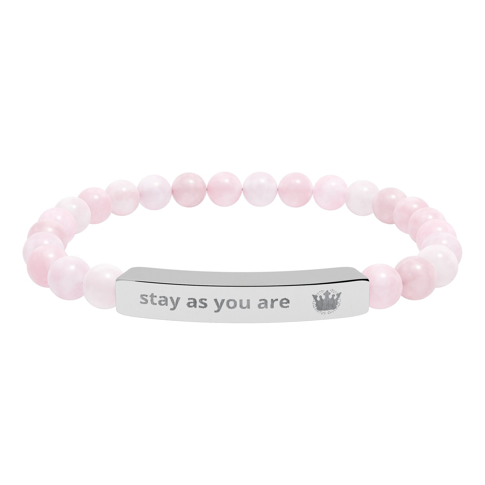 Pearlvy Graviertes Naturstein Stretcharmband – Personalisiertes Geschenk