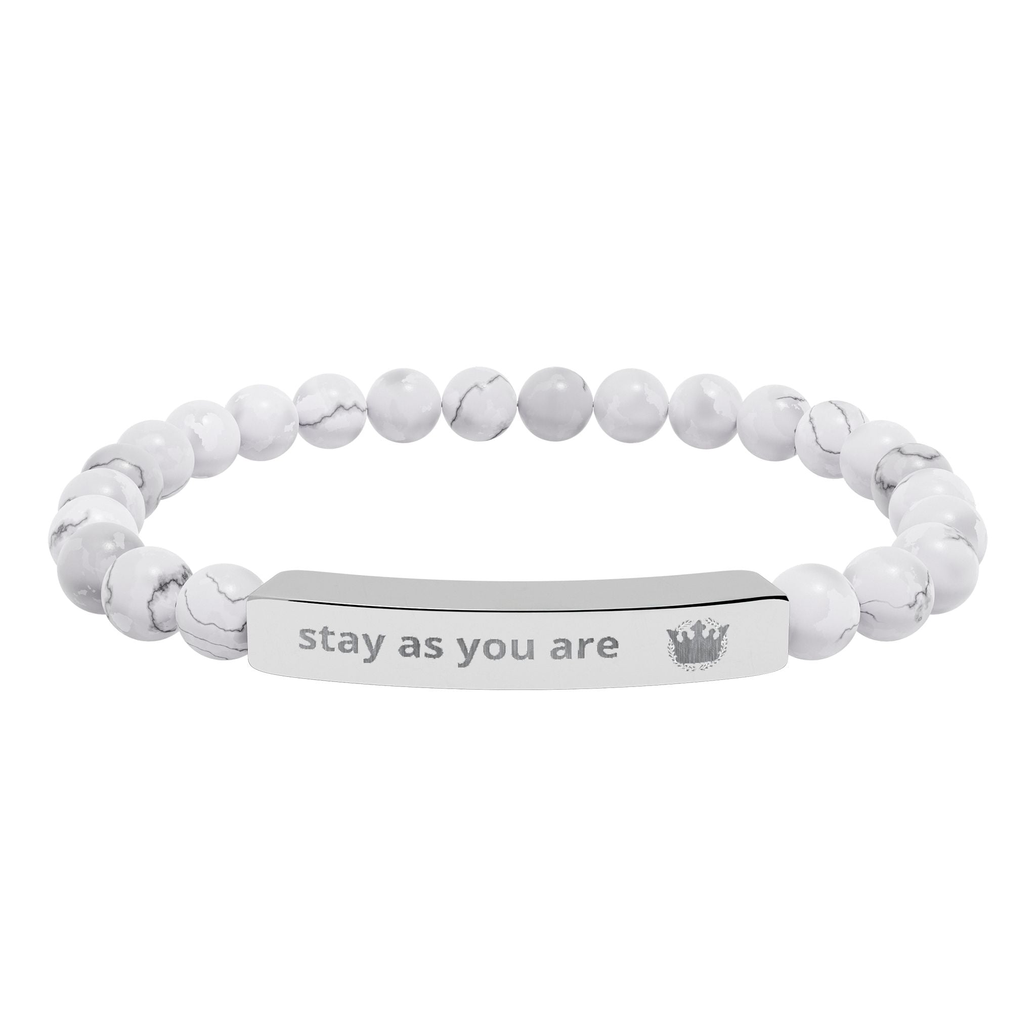 Pearlvy Graviertes Naturstein Stretcharmband – Personalisiertes Geschenk