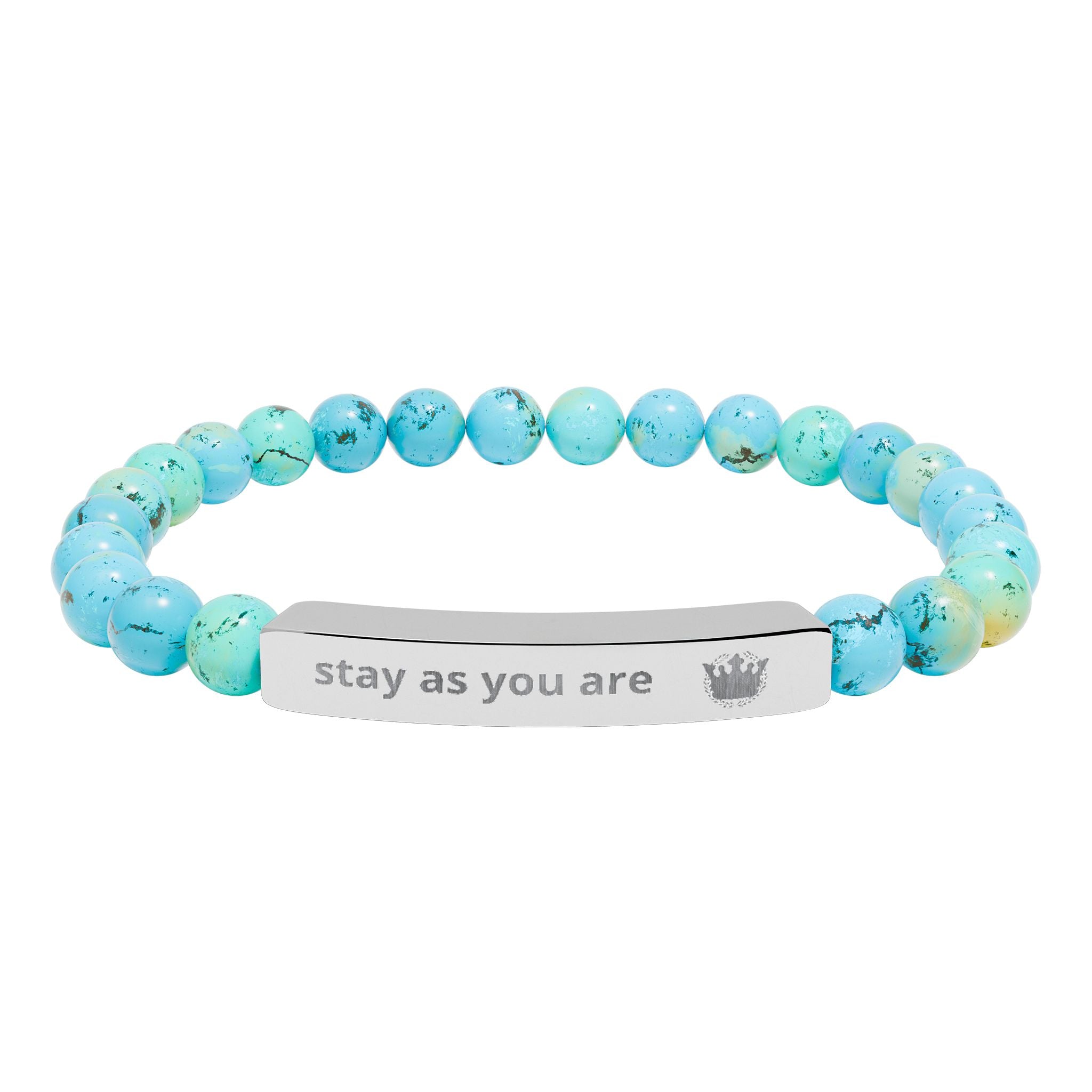 Pearlvy Graviertes Naturstein Stretcharmband – Personalisiertes Geschenk