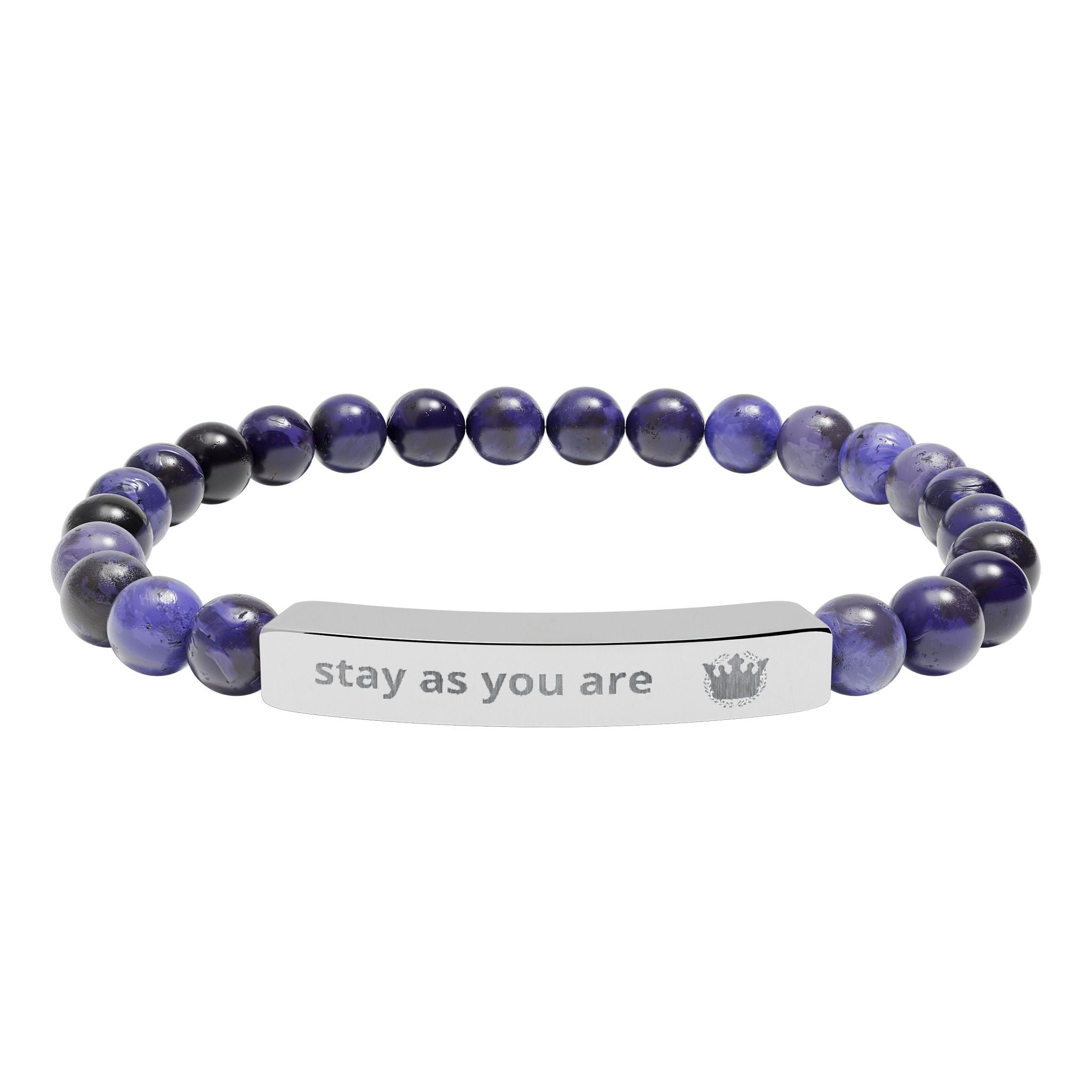 Pearlvy Graviertes Naturstein Stretcharmband – Personalisiertes Geschenk